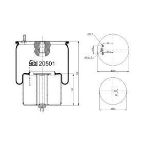 Acquista Soffietto, Sospensione pneumatica da FEBI BILSTEIN 20501 a buon mercato per soli 98,30 €