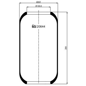 Acquista Soffietto, Sospensione pneumatica da FEBI BILSTEIN 20644 a buon mercato per soli 34,28 €
