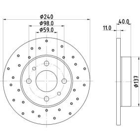 Achetez des Disque de frein MINTEX MDC3163C à prix pour 42,08 €