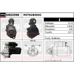 Köp Startmotor av DELCO REMY DRS3598 till det låga priset 9856,56 kr