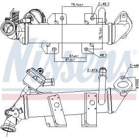 Osta NISSENS EGR-jäähdytin netistä NV400 Flatbed Kuorma-auto / Alusta (X62, X62B)-mallille edulliseen hintaan