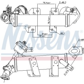 Osta NISSENS EGR-jäähdytin netistä NV400 Flatbed Kuorma-auto / Alusta (X62, X62B)-mallille edulliseen hintaan