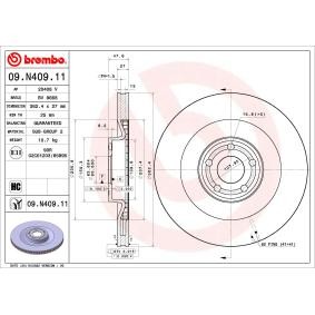 Bremsscheibe 09.N409.11 von BREMBO günstig für 86,57 € online kaufen