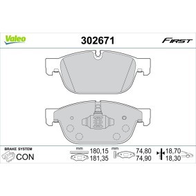 Compre Pastilhas de travão da VALEO 302671 a um preço baixo por 52,52 €