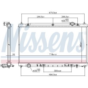 Achetez des Radiateur du moteur NISSENS 686805 à prix pour 184,70 €