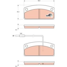 Bremsbeläge für PIAGGIO von TRW