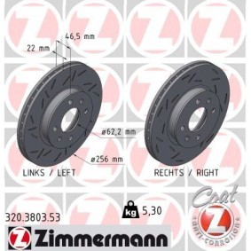 Bremsscheibe 320.3803.53 von ZIMMERMANN günstig für 92,59 € online kaufen