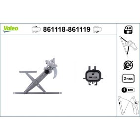 Achetez des Lève-vitre VALEO 861118 à prix pour 78,08 €