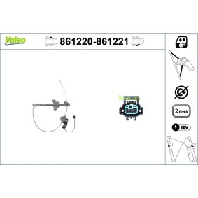 Achetez des Lève-vitre VALEO 861220 à prix pour 74,48 €