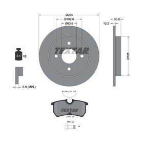 Bremsscheiben und -beläge TXR3405N0013 von TEXTAR günstig für 78,51 € online kaufen