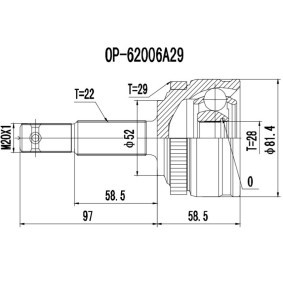 Gelenksatz, Antriebswelle 77-OP-150 von PROCARO günstig für 39,70 € online kaufen
