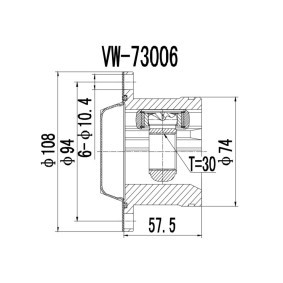 Gelenksatz, Antriebswelle 77-VW-650 von PROCARO günstig für 37,76 € online kaufen