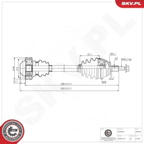 Comprar Árbol de transmisión de ESEN SKV 40SKV070 a bajo precio de 86,24 €