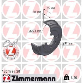Bremstrommel für PEUGEOT von ZIMMERMANN