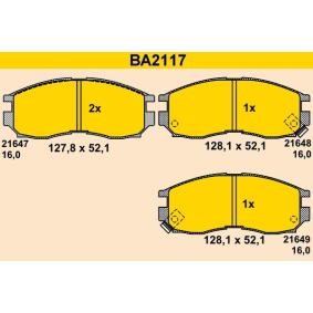 Køb Bremseklodser af Barum BA2117 til den lave pris 391,21 DKK