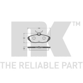 Compre Pastilhas de travão da NK 222536 a um preço baixo por 69,80 €