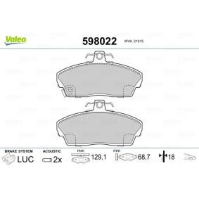 Bremsbeläge 598022 von VALEO günstig für 34,27 € online kaufen