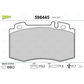 Comprar Juego de pastillas de freno de VALEO 598445 a bajo precio de 55,26 €