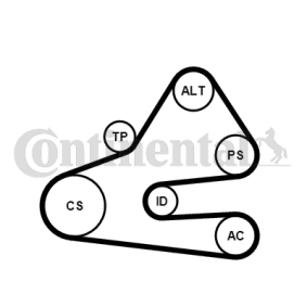 Compre Correia trapezoidal da CONTITECH 8X580Li a um preço baixo por 9,58 €