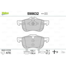 Compre Pastilhas de travão da VALEO 598632 a um preço baixo por 43,25 €