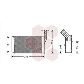 Wärmetauscher, Innenraumheizung 09006150 von VAN WEZEL günstig für 29,48 € online kaufen