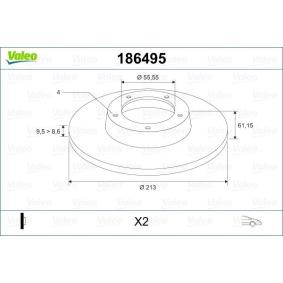 Bremsscheibe 186495 von VALEO günstig für 80,98 € online kaufen
