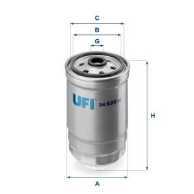Compre Filtro de combustível da UFI 24.526.00 a um preço baixo por 32,11 €