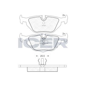 Compre Pastilhas de travão da ICER 180802 a um preço baixo por 20,99 €