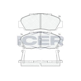 Compre Pastilhas de travão da ICER 181019 a um preço baixo por 30,94 €