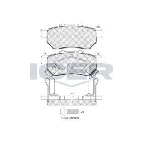 Bremsbeläge 181024 von ICER günstig für 15,96 € online kaufen