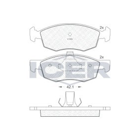 Comprar Juego de pastillas de freno de ICER 181508 a bajo precio de 19,53 €