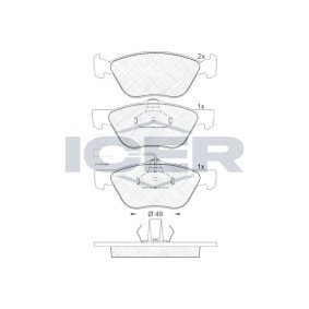Comprar Juego de pastillas de freno de ICER 181601 a bajo precio de 27,88 €