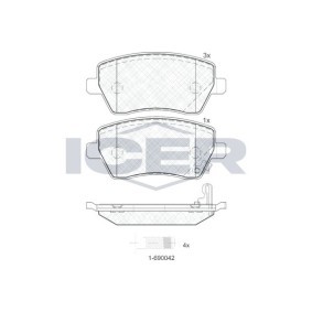 Comprar Juego de pastillas de freno de ICER 181748 a bajo precio de 31,17 €