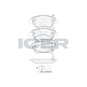 Comprar Juego de pastillas de freno de ICER 181810 a bajo precio de 32,04 €
