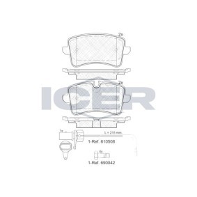 Köp Bromsbelägg av ICER 181986-203 till det låga priset 502,19 kr