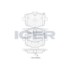 Achetez des Plaquettes de frein ICER 182005 à prix pour 28,94 €