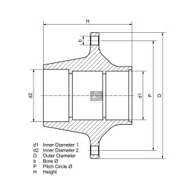 Radnabe von DT Spare Parts 3.67611