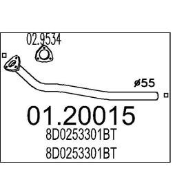 Køb Udstødningsrør af MTS 01.20015 til den lave pris 8082,64 DKK