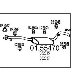 Mittelschalldämpfer für VAUXHALL von MTS