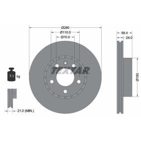 Achetez des Disque de frein TEXTAR 92039300 à prix pour 61,76 €