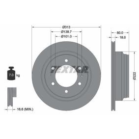 Achetez des Disque de frein TEXTAR 92091600 à prix pour 65,32 €