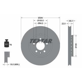 Bremsscheibe 92103400 von TEXTAR günstig für 36,28 € online kaufen