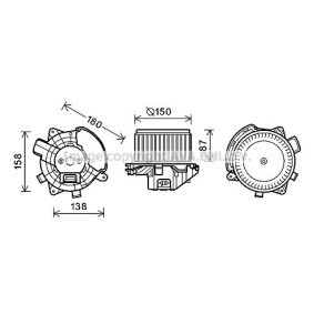 Achetez des Moteur électrique, pulseur d'air d'habitacle PRASCO FT8440 à prix pour 122,54 €