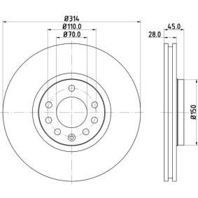 Bremsscheibe für CADILLAC von MINTEX
