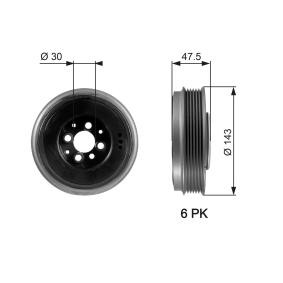 Acquista Puleggia cinghia albero a gomiti da GATES TVD1003 a buon mercato per soli 128,86 €
