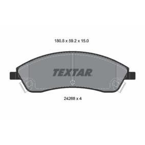Achetez des Plaquettes de frein TEXTAR 2426801 à prix pour 74,57 €