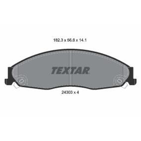 Achetez des Plaquettes de frein TEXTAR 2430301 à prix pour 87,71 €