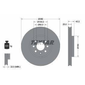 Achetez des Disque de frein TEXTAR 92124600 à prix pour 65,55 €