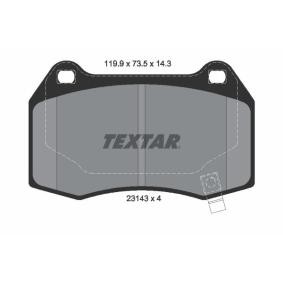 Achetez des Plaquettes de frein TEXTAR 2314301 à prix pour 80,11 €