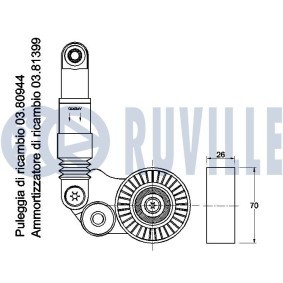 Spannrolle, Zahnriemen 57328 von RUVILLE günstig für 25,60 € online kaufen